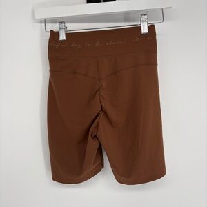 Gymshark Brown Biker Shorts Whitney Simmons Athletic Shorts
